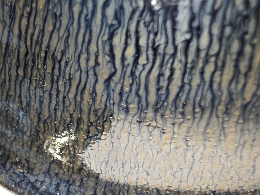 Xu You blue silver oil pattern gaiwan