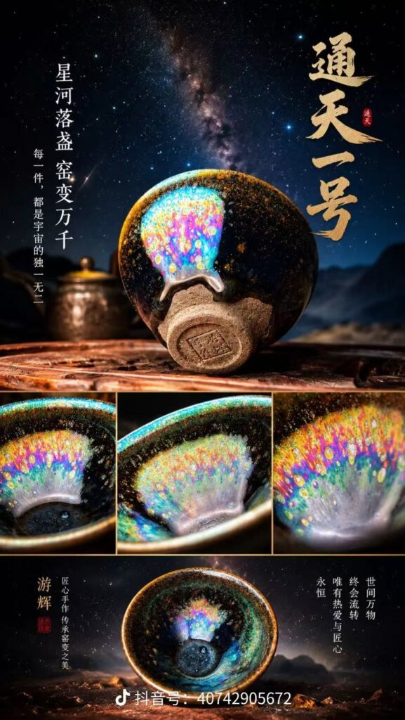 Tongtian No. 1 promotional material featuring colorful Jian Zhan by You Hui