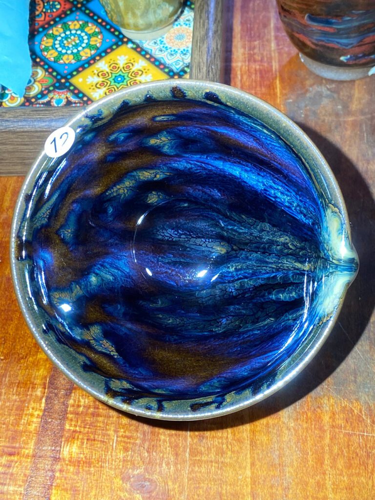 Number 12 blue side-fired Jian ware bowl attributed to You Jiajun