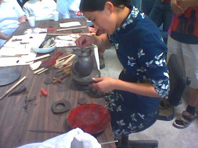 Traditional Yixing teapot making demonstration