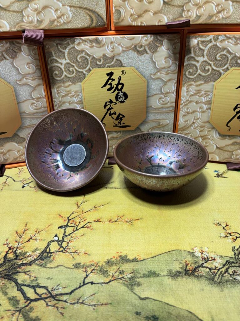 Violet Mirror Bowl Pair