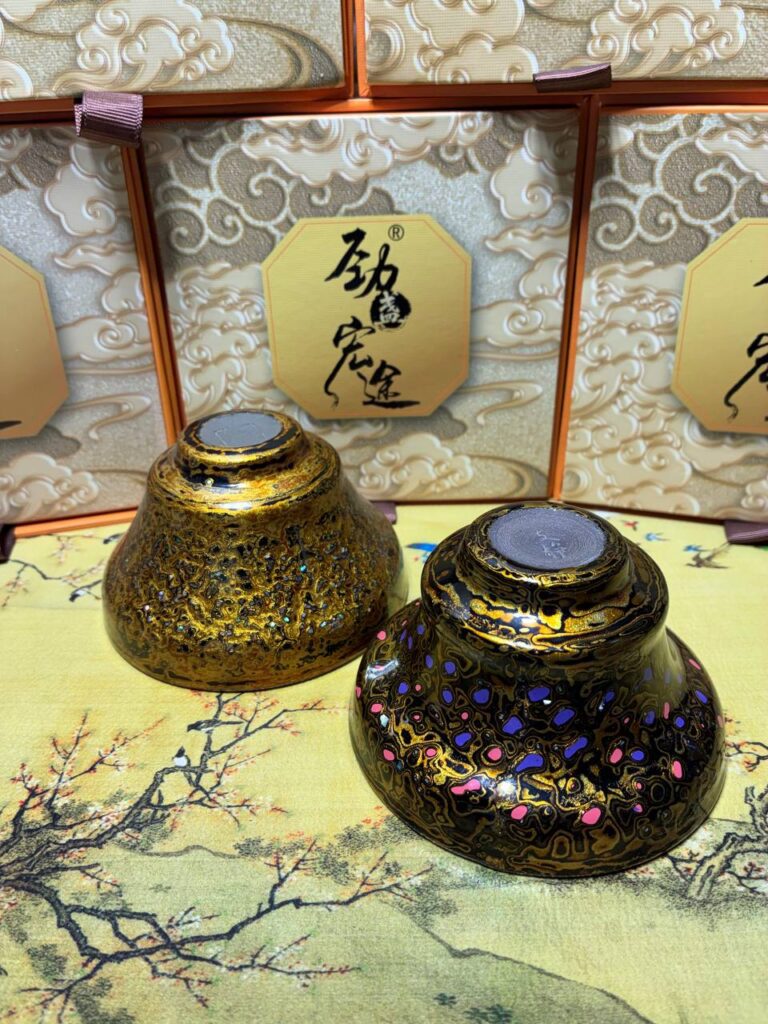 Golden Speckle Cup Pair