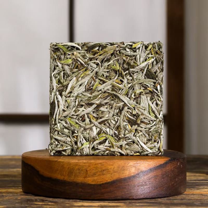 2024 Gold Brick — Silver Needle White Tea · 100g Pressed Brick photo 1